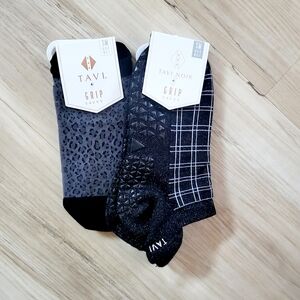 Bundle- Tavi Noir Women's Black and Gray Grip Socks
